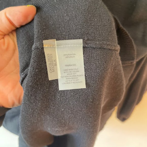 Calvin Klein Silk Blend Black Sweater - Picture 6 of 6
